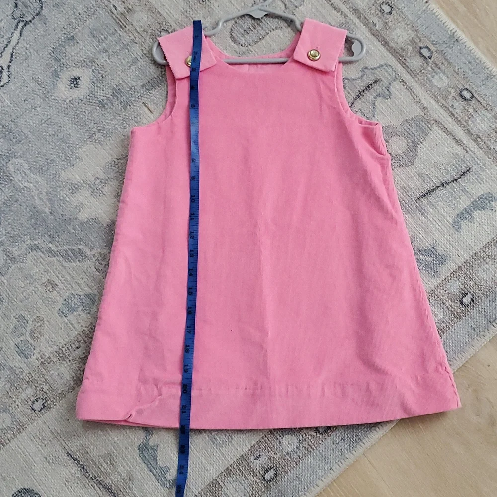 The Beaufort Bonnet Company Girls Pink Corduroy Juliet Jumper Dress Sz5